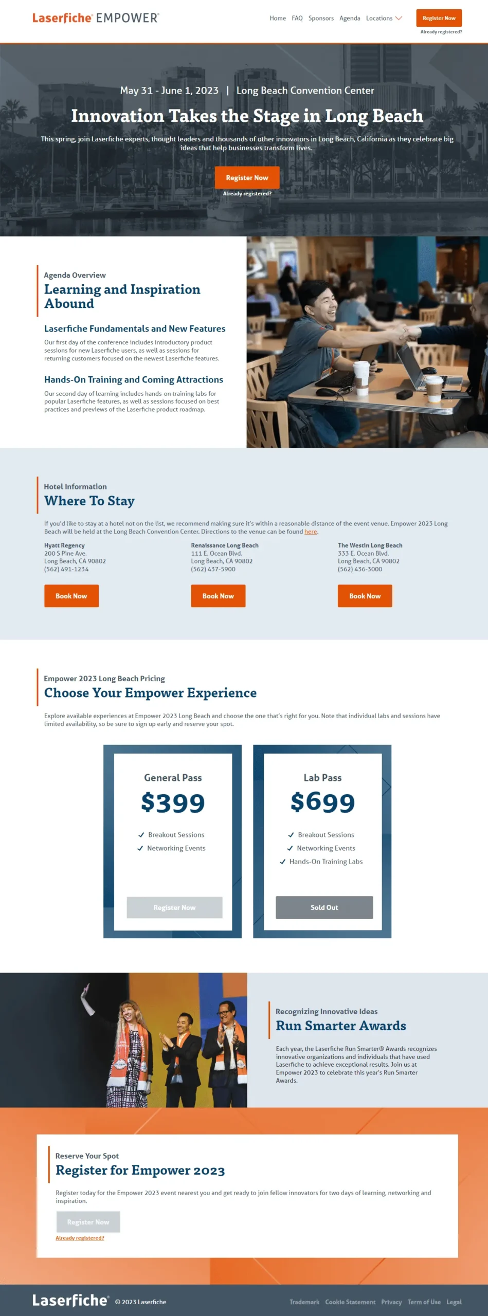 Empower® 2023, City Subpage - Property of Laserfiche®