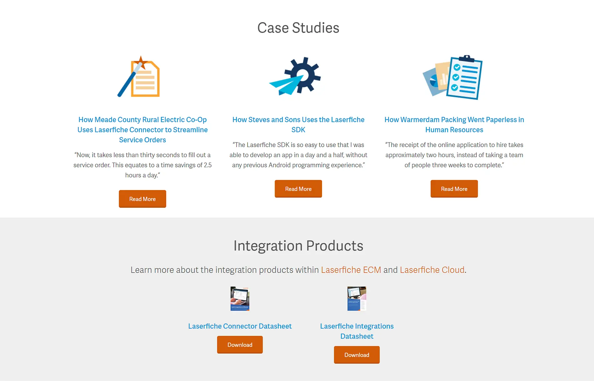 Before, Trust Row, Laserfiche Website - Property of Laserfiche®