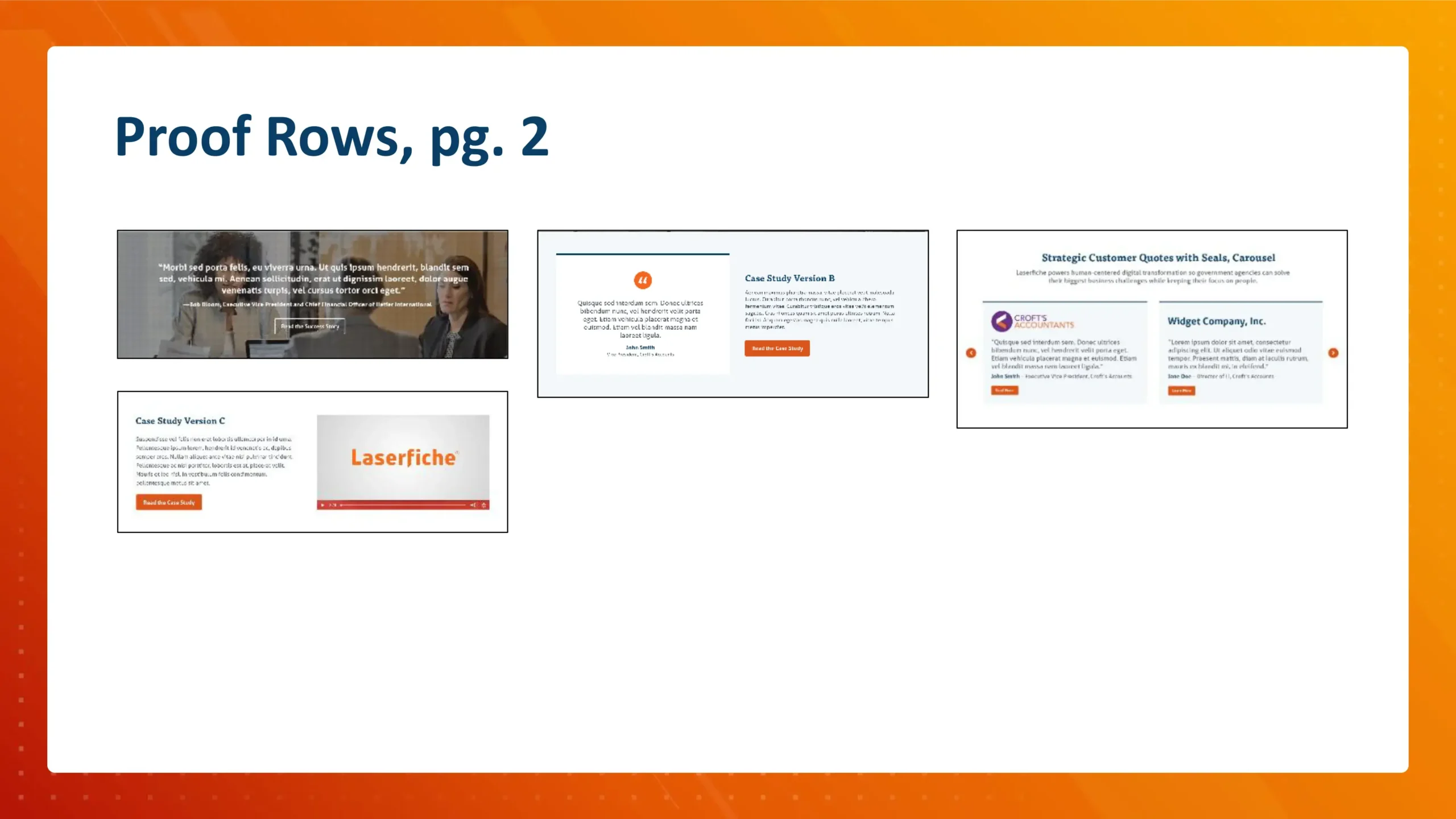 Laserfiche Website, Modules - Proof Rows, Part 2 - Property of Laserfiche®