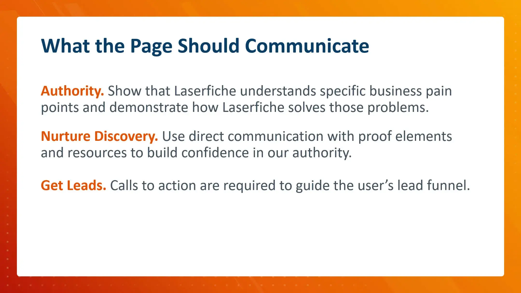 Laserfiche Website, Content Guide, Communication - Property of Laserfiche®
