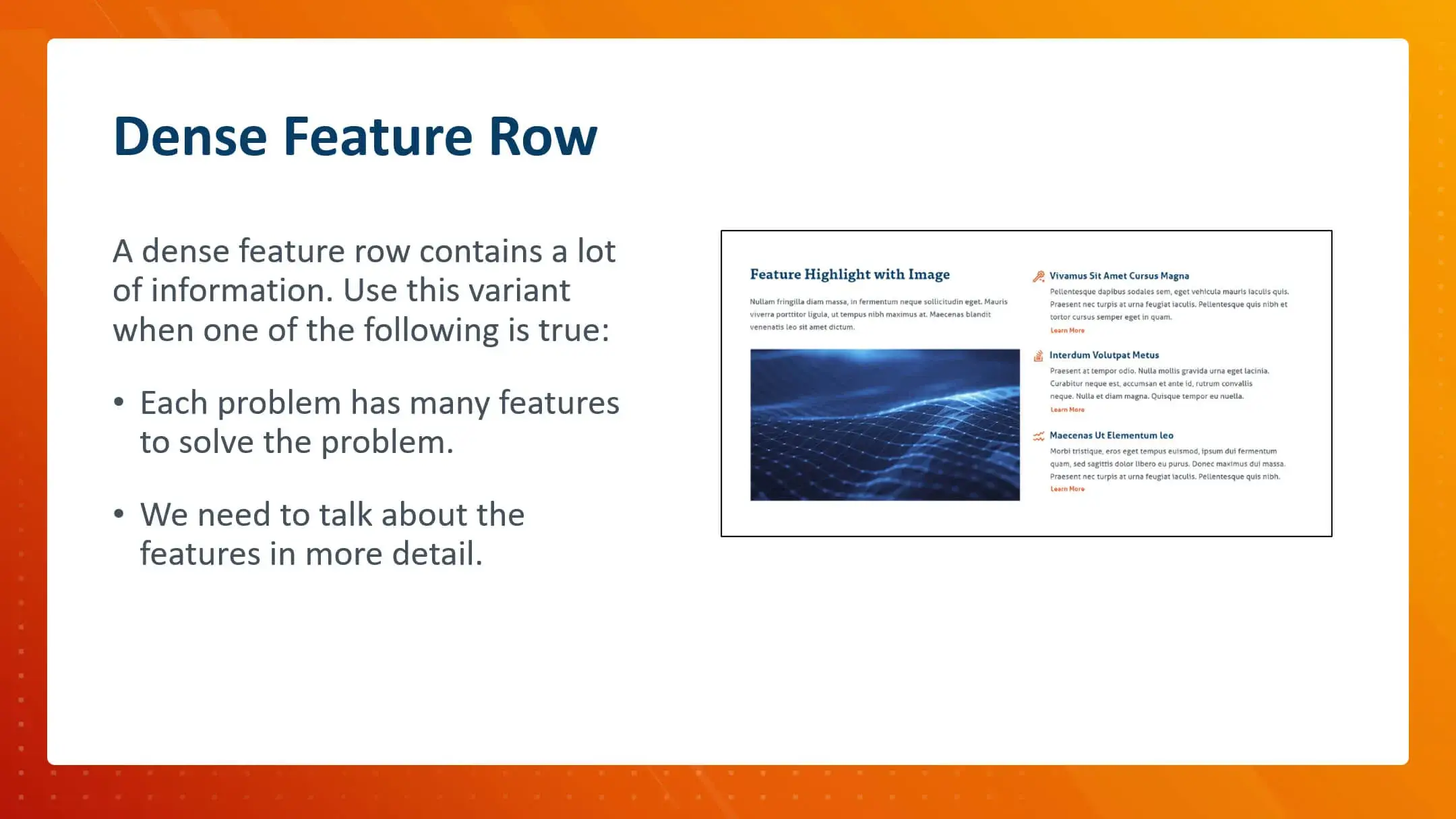 Laserfiche Website, Content Guide, Example Row - Property of Laserfiche®